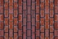 Vertical set elements wall weathered stone brick terracotta red block cityscape elements of old buildings close-up symmetrical