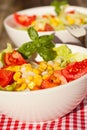 Vertical shallow focus closeup shot of a salad