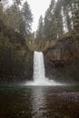 Vertical shot of the Abiqua Falls in Oregon