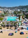 Vertical Shot: Acapulco Aquatic Center Captured from Above Royalty Free Stock Photo