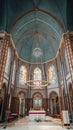 Vertical shot of the altar of the Sainte-Marguerite church in Le Vesinet, France