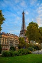 Vertical shot of the amazing Eiffel Tower in Paris France