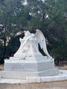 Vertical shot of the Angel of Grief at the Protestant Cemetery in Rome Royalty Free Stock Photo