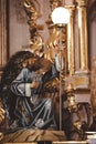 Vertical shot of an angel statue in the cathedral in Zacatecas Mexico Royalty Free Stock Photo