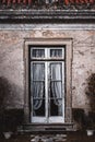 Antique porch with transparent door Royalty Free Stock Photo