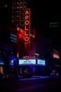 Vertical shot of the Apollo theater in Harlem, New York Royalty Free Stock Photo