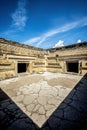 Vertical shot of the archaeological site of Mitla in the state of Oaxaca in Mexico Royalty Free Stock Photo