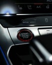 Vertical shot of an Audi RS6 Avant Engine start-stop button