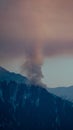 Vertical shot of awestruck cloud formation in Manali, Himachal Pradesh