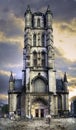 Vertical shot of the beautiful architecture of Saint Bavo cathedral, Ghent, Belgium