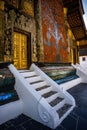 Vertical shot of the beautiful architecture of Wat Xiengthong temple located in Luang Phrabang, Laos