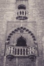 Vertical shot of a beautiful balcony of a historic building in Spain