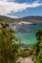 Vertical shot of a beautiful beach scenery in Cape of Good Hope, Cape Town, South Africa Royalty Free Stock Photo