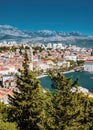 Vertical shot of the beautiful cityscape of Split in Croatia