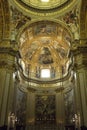 Vertical shot of beautiful frescos in the church of St Andrew in the Valley in Rome