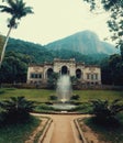 Vertical shot of the beautiful Parque Lage in Rio de Janeiro, Brazil Royalty Free Stock Photo