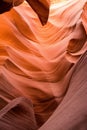 Vertical shot of beautiful rock formations in Antelope Canyon. Arizona, USA. Royalty Free Stock Photo