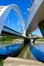 Vertical shot of the beautiful Walterdale Bridge in Edmonton, Alberta