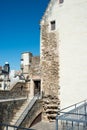 Vertical shot of the beautiful white Castle of the Dukes of Brittany in Nantes France on a sunny day