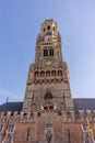 Vertical shot of Belfry of Bruges building in Belgium