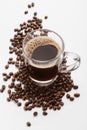 Vertical shot of the black coffee Royalty Free Stock Photo