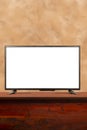 Flat TV With Blank Screen and Copy Space Vertical Format Royalty Free Stock Photo