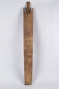 Vertical shot of a blunt bronze ceremonial sword from archeological findings of African tribes Royalty Free Stock Photo