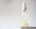 vertical shot of bottle with enzyme peeling solution, two phase treatment serum with fermented cosmetic product. hero