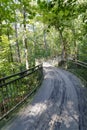 Vertical shot of a bridge in Garvan Woodland Gardens in Arkansas, USA Royalty Free Stock Photo