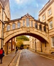 Vertical shot of bridge of Sighs Oxford UK Royalty Free Stock Photo