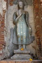 Vertical shot of a Buddhist statue in Wat Mahathat temple in Ayutthaya, Thailand Royalty Free Stock Photo