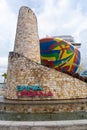 Vertical shot of the building of Bahia Urbana of San Juan Puerto Rico cruise lines