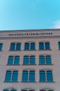 Vertical shot of the building of the university library in Chemnitz, Germany on a clear day