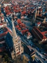 Vertical shot of the buildings of Esslingen am Neckar in Germany