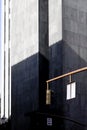 Vertical shot of the buildings, street signs and traffic light captured in Portland, United States Royalty Free Stock Photo