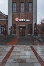 Vertical shot of the Burger King fast food restaurant in Shanghai International Fashion Center