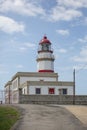 Vertical shot of Cabo Silleiro lighthouse in Galicia, Spain