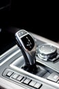 Vertical shot of car gear stick Royalty Free Stock Photo