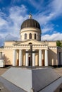 Vertical shot of the Cathedral of Christ`s Nativity under a blue cloudy sky in Chisinau, Moldova