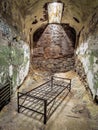 Vertical shot of a cell at the Eastern State Penitentiary in Philadelphia, Pennsylvania Royalty Free Stock Photo