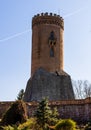 Vertical shot of the Chindia Tower in Curtea Domneasca monuments ensemble downtown Royalty Free Stock Photo
