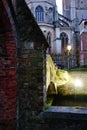 Vertical shot of a Church of Our Lady in Bruges, Belgium Royalty Free Stock Photo