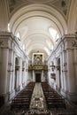 Vertical shot of the Civita Castellana Cathedral\'s inside