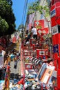 Vertical shot of colorful Escadaria Selaron Santa Brazil in Rio de Janeiro, Brazil Royalty Free Stock Photo