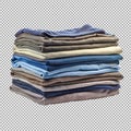 A Vertical Shot of Colorful Folded Clothes Stack