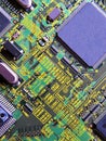 Vertical shot of  computer memory chip Royalty Free Stock Photo