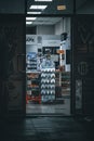 Vertical shot of the convenience store entrance in Auckland, New Zealand