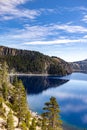 Vertical shot of the Crater lake in Oregon - the clearest lake in the world Royalty Free Stock Photo