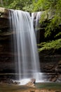 Vertical shot of Cucumber falls in Ohiopyle State Park Pennsylvania Royalty Free Stock Photo