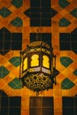 Vertical shot of decorative Arabic interior lantern